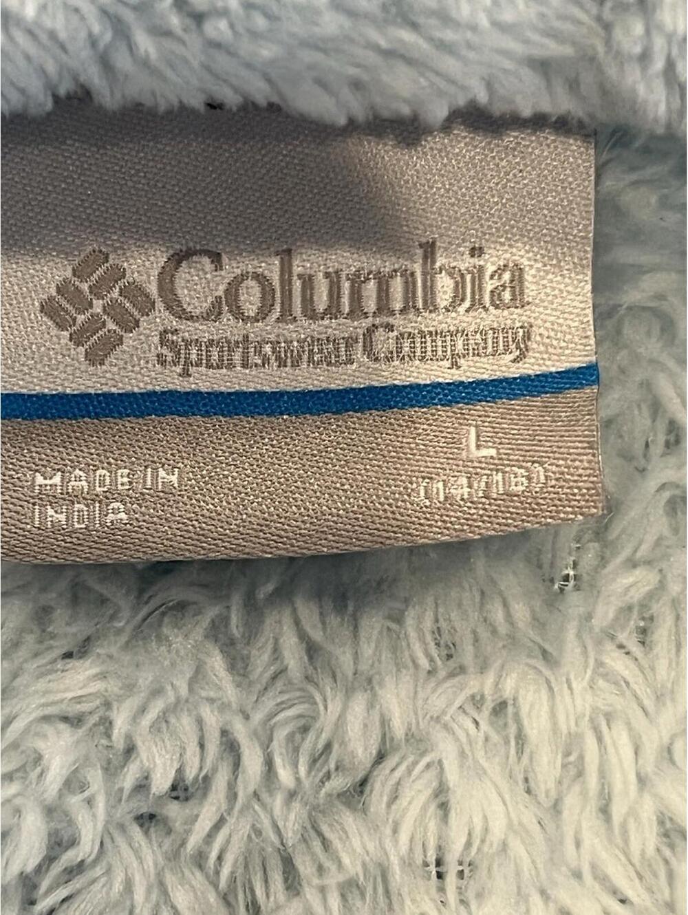 Columbia Jacket Youth Fire Side Sherpa Large 14-16  Full Zip Baby Blue - Picture 5 of 9